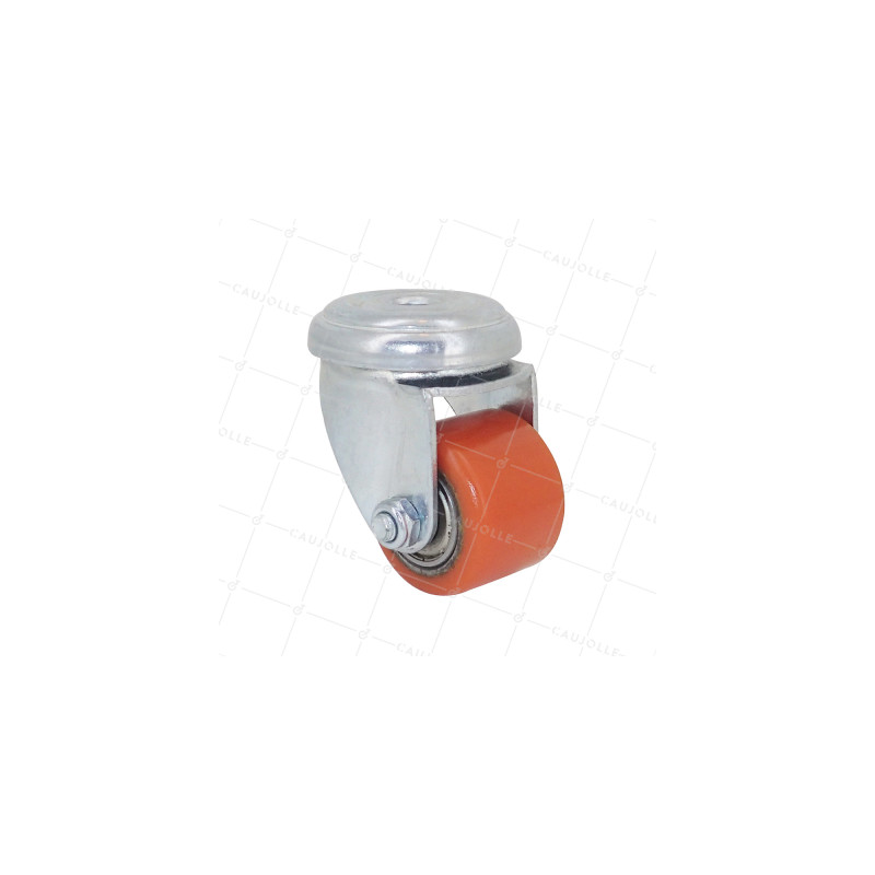 Ruota EXTRA-BASSA FORTE CARICO DIAMETRO 35 MM CARICO 100KG A FISSAGGIO DI 10 MM ALTEZZA 58 MM - SURB 35 O