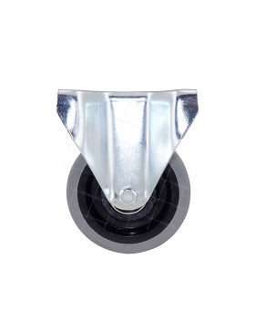 Ruota FISSA IN NYLON SOFFICE NON MACCHIANTE DIAMETRO 100 MM CARICO 120 KG - S7NS 100 GRIGIO A SFERE