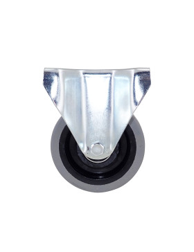Ruota FISSA IN NYLON SOFFICE NON MACCHIANTE DIAMETRO 100 MM CARICO 120 KG - S7NS 100 GRIGIO A SFERE