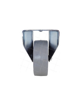 Ruota FISSA IN NYLON SOFFICE NON MACCHIANTE DIAMETRO 100 MM CARICO 120 KG - S7NS 100 GRIGIO A SFERE