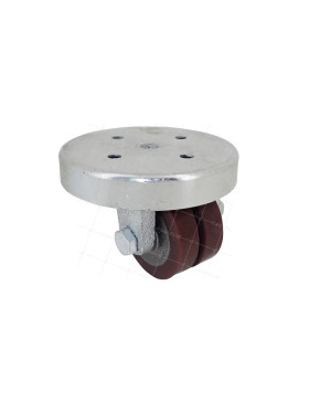 Ruota EXTRA-BASSA IN GHISA E POLIURETANO FORTE CARICO DIAMETRO 50 MM ALTEZZA 64 MM CARICO 160 KG - SURB 50 GHISA PU • Caujolle