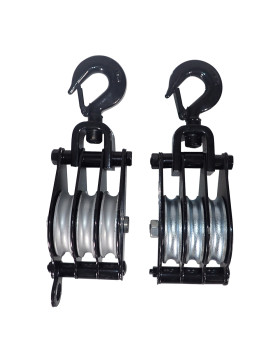 COPPIA DI GUANTI DA SOLLEVAMENTO PER CORDA DI 12 MM DIAMETRO MAX 90 MM 3 RULLI