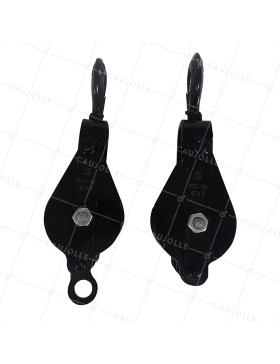 COPPIA DI GUANTI DA SOLLEVAMENTO PER CORDA DI 12 MM DIAMETRO MAX 90 MM 3 RULLI