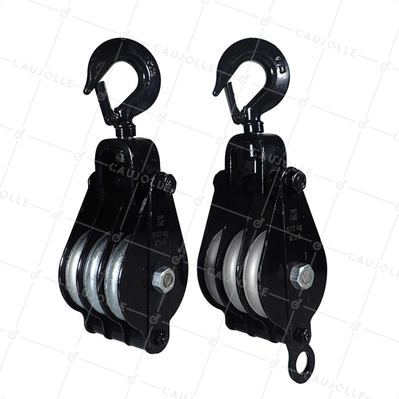 COPPIA DI GUANTI DA SOLLEVAMENTO PER CORDA DI 12 MM DIAMETRO MAX 90 MM 3 RULLI