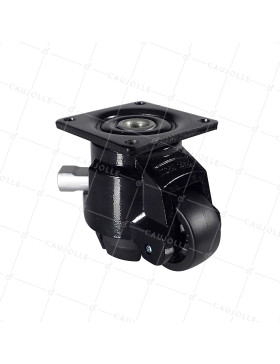 Ruota TRASFORMABILE IN PIEDE FISSO PER UTILIZZO REGOLARE DIAMETRO 50 MM CARICO 250 KG - STABILIZZATORE 50 RATCHET • Caujolle