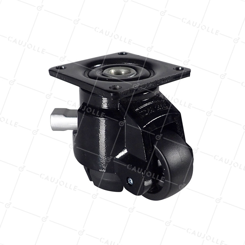 ROULETTE TRASFORMABILE IN PIEDE FISSO PER UTILIZZO REGOLARE DIAMETRO 50 MM CARICO 250 KG - STABILIZZATORE 50 A CRICCHETTO