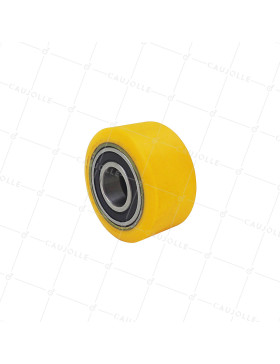 Ruota DI TRANSPALLET POLIURETANICA INDUSTRIALE DIAMETRO 50 MM CARICO 200 KG ASSE 15 MM Sfere - GTP5030 • Caujolle