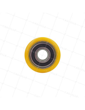 Ruota DI TRANSPALETTE POLIURETANICA INDUSTRIALE DIAMETRO 50 MM CARICO 200 KG ASSE 15 MM Sfere - GTP5030
