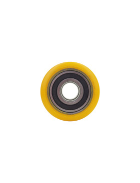 Ruota DI TRANSPALETTE POLIURETANICA INDUSTRIALE DIAMETRO 50 MM CARICO 200 KG ASSE 15 MM Sfere - GTP5030