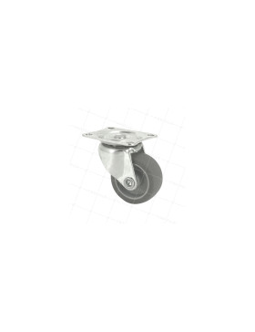Ruota PIVOTANTE IN GOMMA ECO DIAMETRO 32MM CARICO 18KG - S11C32 • Caujolle