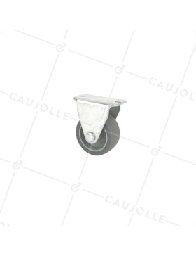 Ruota FISSA IN GOMMA ECO DIAMETRO 32MM CARICO 18KG - S17C32 • Caujolle