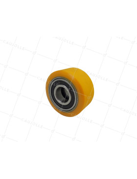 Ruota DI TRANSPALETTE DIAMETRO 60 MM LARGHEZZA 30 MM CARICO 150 KG ASSE 20 MM SFERE - GTP60 30 • Caujolle
