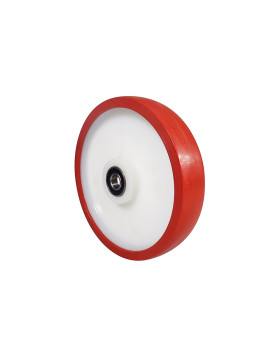 Ruota BI MATERIALE NYLON POLIURETANO ANTI RUMORI DIAMETRO 250 MM CARICO 1000 KG ASSE 20 MM - S2450BP 250MB