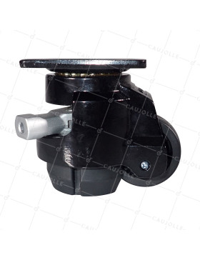 ROULETTE PIVOTANTE QUICK BLOCK DIAMETRO 62 MM CARICO 500 KG - STABILIZZATORE 62 RATCHET