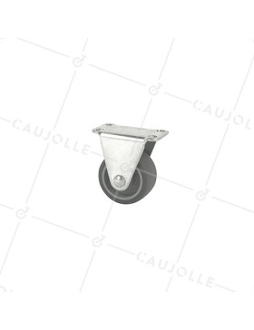 Ruota FISSA IN GOMMA ECO DIAMETRO 38MM CARICO 28KG - S17C 38 • Caujolle