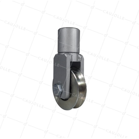 Ruota DI PORTALE PIVOTANTE A Gola TONDA DIAMETRO 80M CARICO 300 KG - MTSP PIV 80GR • Caujolle