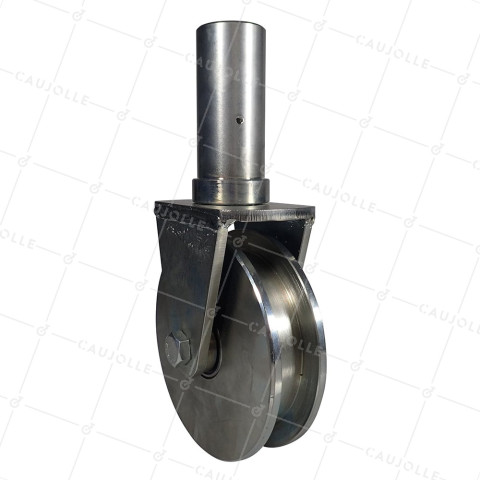 Ruota DI PORTA PIVOTANTE A Gola TONDA DIAMETRO 175M CARICO 800 KG - MTSP PIV 175 GC • Caujolle