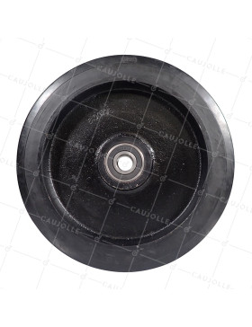 Ruota IN GHISA Fasciatura SOFFICE DIAMETRO 400 MM CARICO 1250 KG ASSE 30 MM - S2750F 400