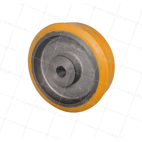 Ruota A CLAVETER IN POLIURETANO DIAMETRO 200/60 MM CARICO 1000KG - SFPU 200/60 A CLAVETER A25 • Caujolle