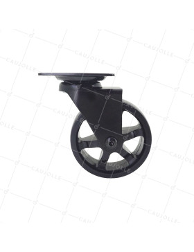 Ruota DESIGN NERA Ruota NYLON DIAMETRO 75 MM CARICO 45KG - BLACKNYLON 75P
