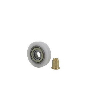 Ruota ACCENDINO CON ASSE IN OTTONE DA RIVETTARE DIAMETRO 30 MM CARICO 25 KG ASSE 7 MM