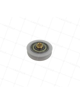 Ruota ACCENDINO CON ASSE IN OTTONE DA RIVETTARE DIAMETRO 30 MM CARICO 25 KG ASSE 7 MM