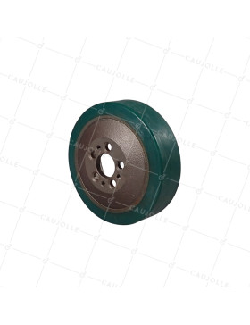 Ruota MOTRICE D'AUTOLAVEUSE 75 SHORES A VERT 5 TROUS • Caujolle