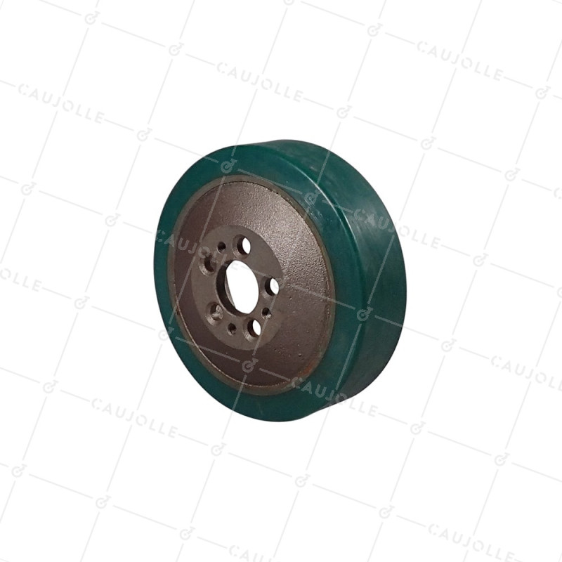 Ruota MOTRICE D'AUTOLAVEUSE 75 SHORES A VERT 5 TROUS