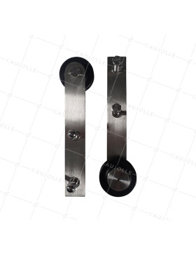 KIT DI 2 Ruote INOX PER GALANDAGE E FERRO PIATTO DA 6 MM - PER 99950 • Caujolle