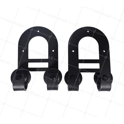 KIT DI 2 Ruote PER GALANDAGE E FERRO PIATTO DI 6 MM STILE FERRO A CAVALLO - PER 99955 • Caujolle