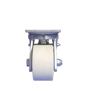 Ruota PIVOTANTE A FRENO IN NYLON DIAMETRO 150 MM CARICO ESTREMO 3000 KG - STEC NYLON 150P AF