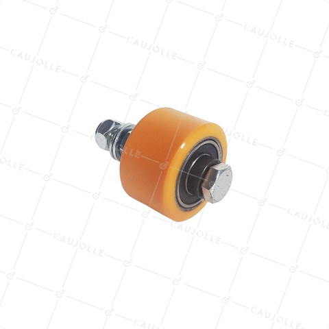 Rullo di guida GUIDA IN POLIURETANO PER PORTA SCORREVOLE DIAMETRO 50 MM LUNGHEZZA 30 MM CON BOLLO DI 10 MM - OL 50X30 PU • Caujolle