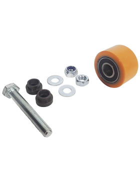 Rullo di guida GUIDA IN POLIURETANO PER PORTA SCORREVOLE DIAMETRO 50 MM LUNGHEZZA 30 MM CON BOLLO DI 10 MM - OL 50X30 PU
