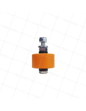 Rullo di guida GUIDA IN POLIURETANO PER PORTA SCORREVOLE DIAMETRO 50 MM LUNGHEZZA 30 MM CON BOLLO DI 10 MM - OL 50X30 PU