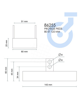 PROTEGGI PIEDI PER Ruote DIAMETRO 80 A 125 MM - PROTEGGI PIEDI 80/125