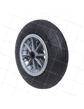 Ruota DI CARRELLINO GONFIATA DIAMETRO 360 MM CARICO 150 KG PER ASSE DI 20 MM - S1006P 3.50-8 R20 • Caujolle