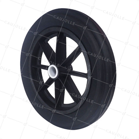 Ruota di carriola INCREVABILE DURE DIAMETRO 400MM CARICO 150KG ASSE DI 32 MM - S605DP 400 L32 POM • Caujolle