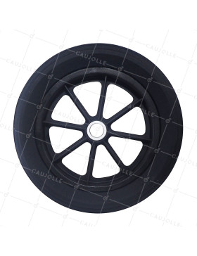 Ruota di carriola INCREVABILE IN GOMMA DI DIAMETRO 360MM PER ASSE DI 32 MM - S605DP 360 L32 POM