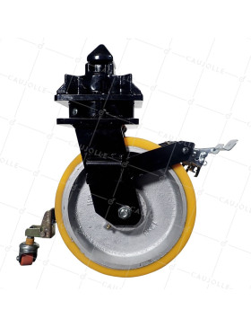 Ruota DI CONTENITORE DIAMETRO 305 MM CARICO 2650 KG - DOPPIA Ruota ARANCIONE PU