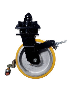 Ruota DI CONTENITORE DIAMETRO 305 MM CARICO 2650 KG - DOPPIA Ruota ARANCIONE PU