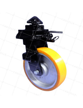 Ruota DI CONTENITORE Ruota DIAMETRO 305 MM CARICO 1750 KG - CONTENITORE MONO Ruota ARANCIONE • Caujolle