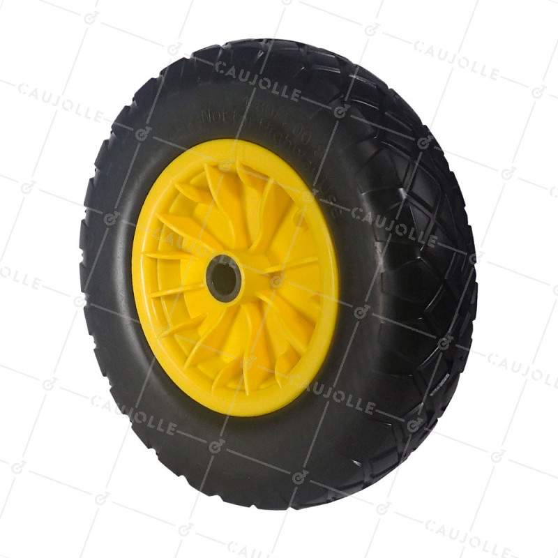 Ruota di carriola INCREVABILE DIAMETRO 400 MM CARICO 150KG PER ASSE DI 25 MM - S6000P400R25