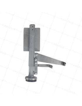 Freni a pedale IN ACCIAIO LATO SINISTRO PER CARRELLI E MACCHINE - PIEDINO ELEVATORE LATERALE SINISTRO