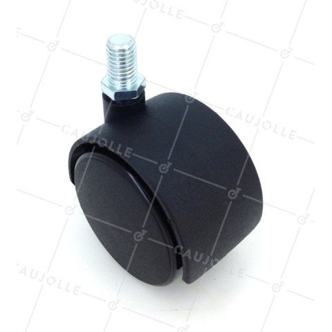 Ruota DI SEDIA A VITE DIAMETRO 50 MM CON ASTA FILETTATA 10 MM CARICO 50 KG - S49TF 50 • Caujolle