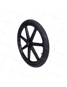 Ruota DI Rimorchio DA GIARDINO GONFIATA RINFORZATA DIAMETRO 610 MM CARICO 50 KG ASSE DI 16 MM - S5100P 24 POLLICI GONFIATA • Caujolle