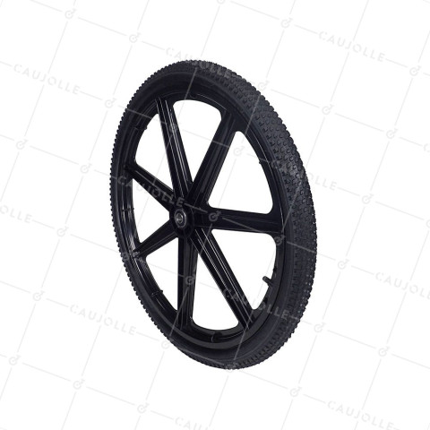 Ruota DI Rimorchio DA GIARDINO GONFIATA RINFORZATA DIAMETRO 610 MM CARICO 50 KG ASSE DI 16 MM - S5100P 24 POLLICI GONFIATA • Caujolle