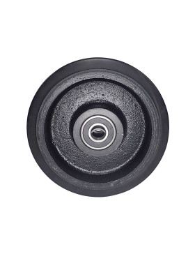 Ruota IN GHISA Fasciatura FLESSIBILE DIAMETRO 250 MM CARICO 600 KG ASSE 30 MM - S2750F250