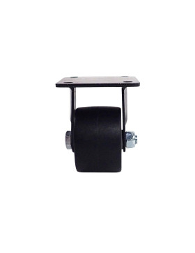 Ruota FISSA EXTRA BASSA IN NYLON FIBRATO AD ALTA CARICO DIAMETRO 75 MM CARICO 600 KG - BLACK SURB 75 FISSA