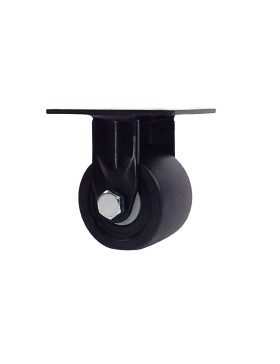 Ruota FISSA EXTRA BASSA IN NYLON FIBRATO AD ALTA CARICO DIAMETRO 75 MM CARICO 600 KG - BLACK SURB 75 FISSA