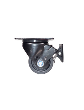 Ruota PIVOTANTE EXTRA BASSA IN NYLON FIBRATO AD ALTA CAPACITÀ DIAMETRO 75 MM CAPACITÀ 600 KG - NERO SURB 75PAF